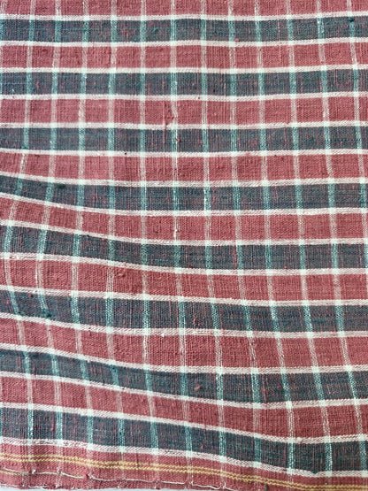 ORGANIC GEOMETRIC FABRIC: INDIGO GREEN:KORA:SAPPAN