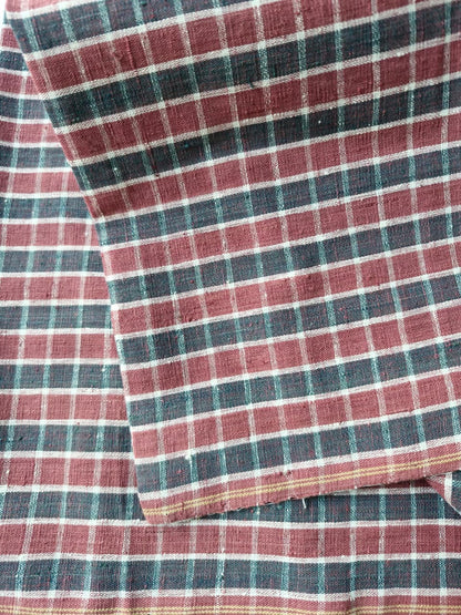 ORGANIC GEOMETRIC FABRIC: INDIGO GREEN:KORA:SAPPAN