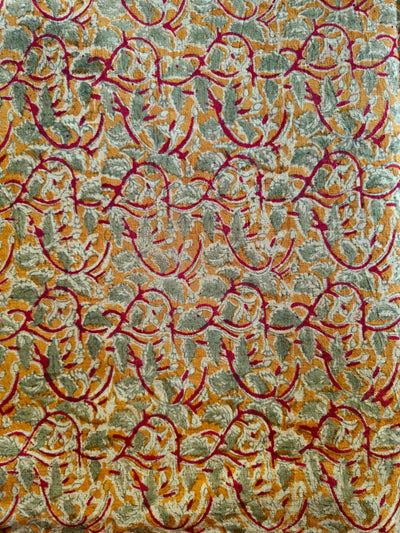 KALAMKARI : : ANAR YELLOW :  ALIZARI RED : OLIVE GREEN   XL 6291