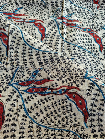 KALAMKARI : INDIGO BLUE:BLACK:ALIZARIN