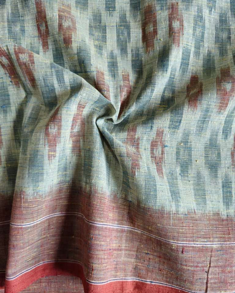 ORGANIC WEFT IKAT :ANAR :KATHA: GREEN INDIGO:ANAR:KATHA:KORA