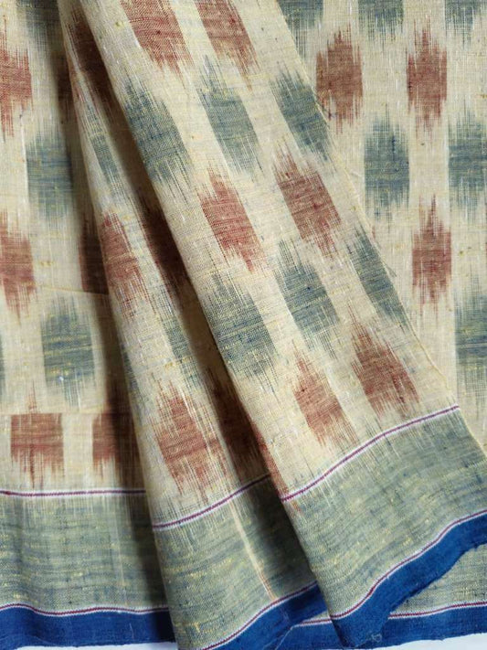 ORGANIC WEFT IKKATH  : INDIGO : ANAR :KORA : MADDER