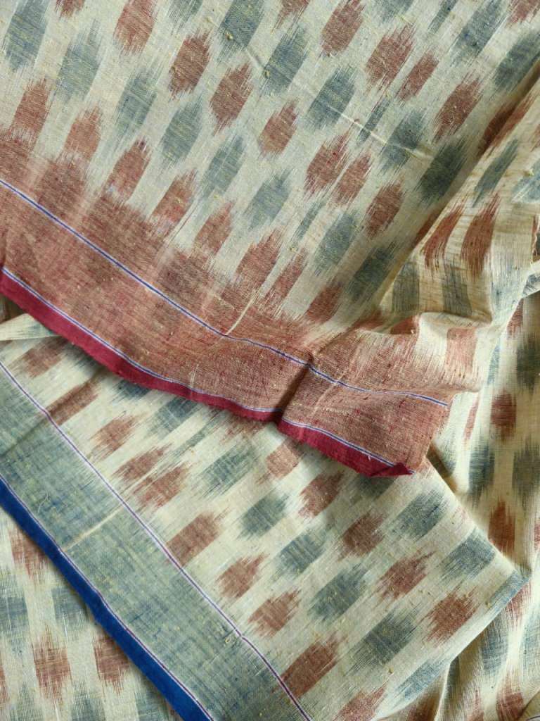 ORGANIC WEFT IKKATH  : INDIGO : ANAR :KORA : MADDER