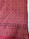 AJRAKH DUPATTA : ALIZARIN RED:BLACK: