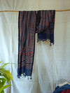 AJRAKH DUPATTA : ALIZARIN RED : INDIGO BLUE : BLACK