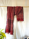 AJRAKH DUPATTA : ALIZARIN RED :BLACK