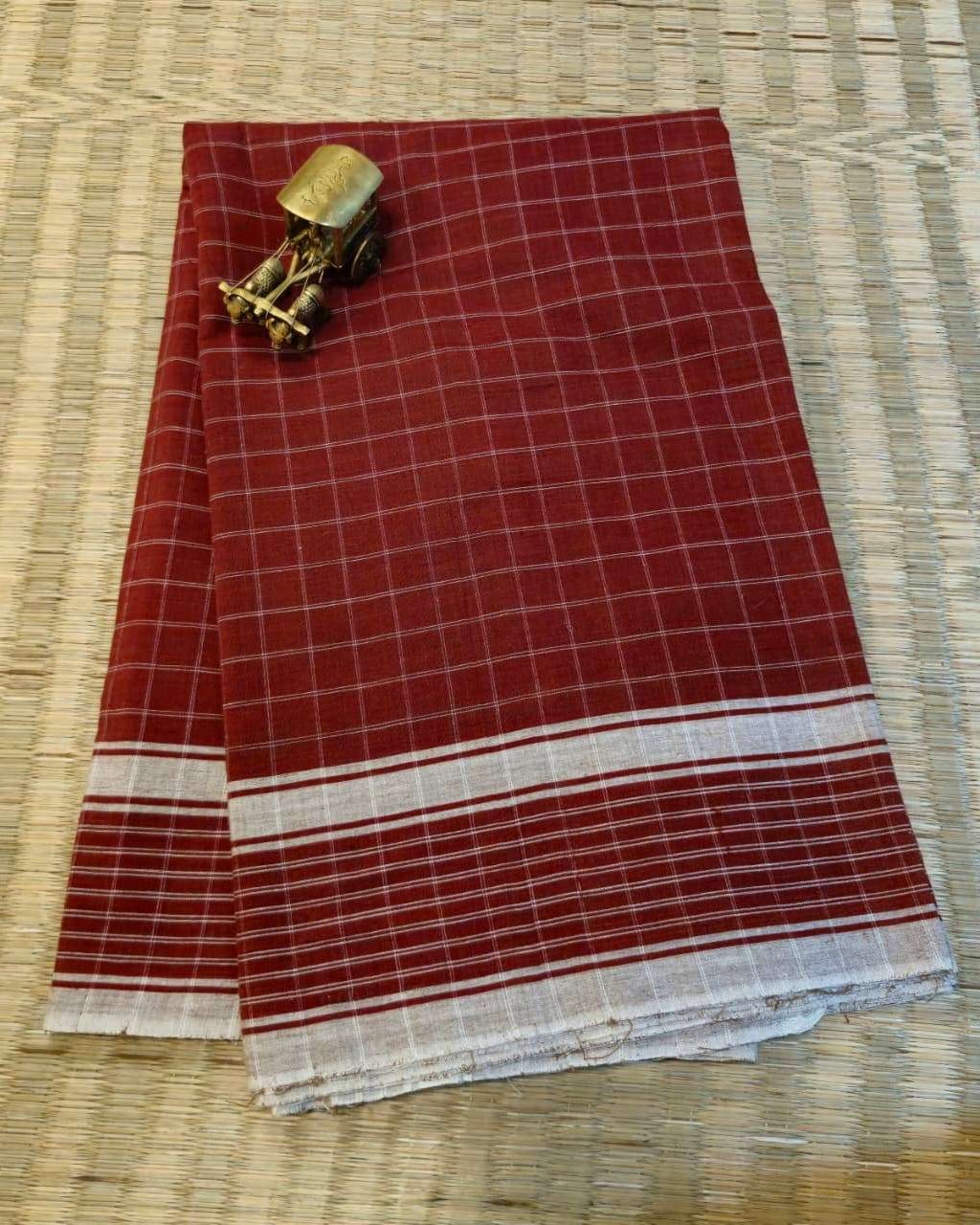 GEOMETRIC SAREE :KATHA:MADDER;