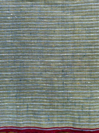 ORGANIC GEOMETRIC FABRIC:  INDIGO : ANAR YELLOW :KORA