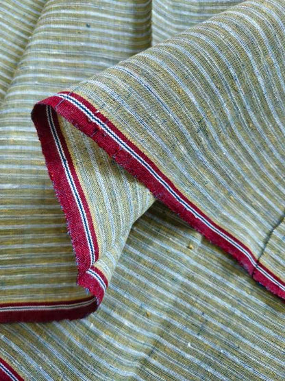 ORGANIC GEOMETRIC FABRIC:  INDIGO : ANAR YELLOW :KORA