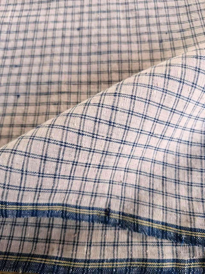ORGANIC GEOMETRIC FABRIC:KORA:INDIGO BLUE