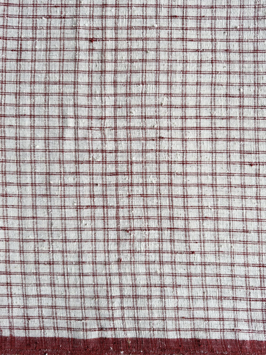 ORGANIC GEOMETRIC FABRIC: ALIZARIN RED:KORA
