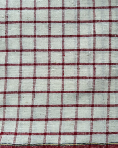 ORGANIC GEOMETRIC FABRIC:ALIZARIN RED:KORA: