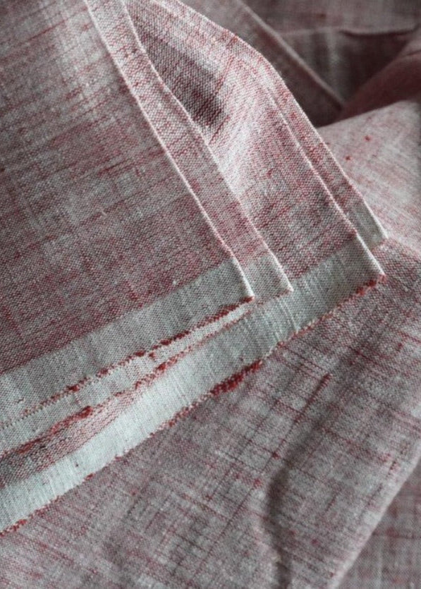 CROSS COLOUR FABRIC : KORA : MANJISHTHA BRICK RED