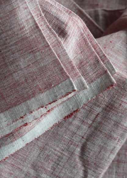 CROSS COLOUR FABRIC : KORA : MANJISHTHA BRICK RED