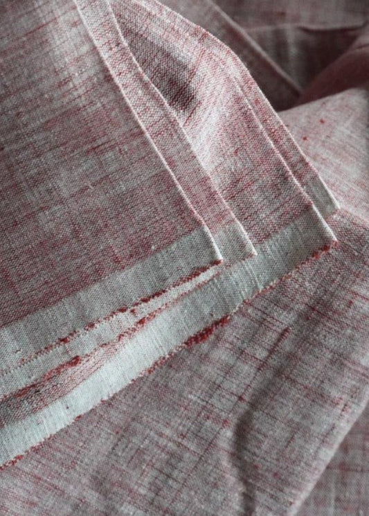 CROSS COLOUR FABRIC : KORA : MANJISHTHA BRICK RED