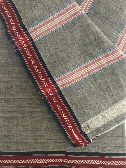 CROSS COLOUR SAREE : BLACK : KORA