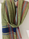 LIGHTWEIGHT CROSS COLOUR DUPATTA : DARK INDIGO : ANAR YELLOW