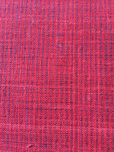 MICRO CHECKS : ALIZARIN RED : DARK INDIGO