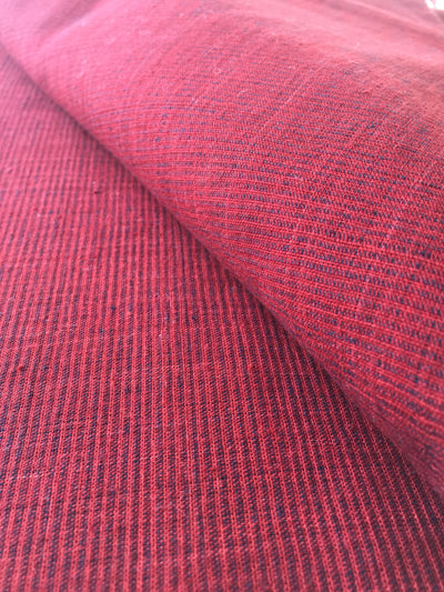 MICRO CHECKS : ALIZARIN RED : DARK INDIGO