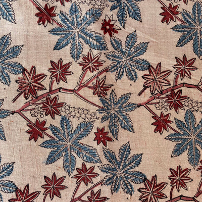 KALAMKARI : INDIGO : ALIZARIN RED : BEIGE