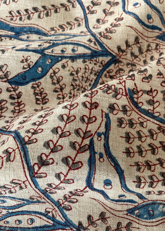 KALAMKARI : ALIZARIN RED : INDIGO : OLIVE GREEN : BEIGE