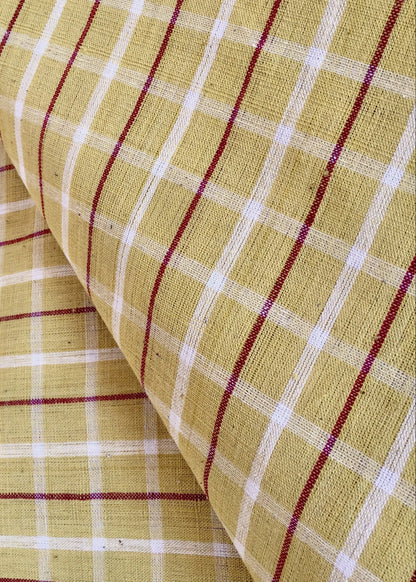 GEOMETRIC FABRIC : ANAR YELLOW : ALIZARIN RED : KORA