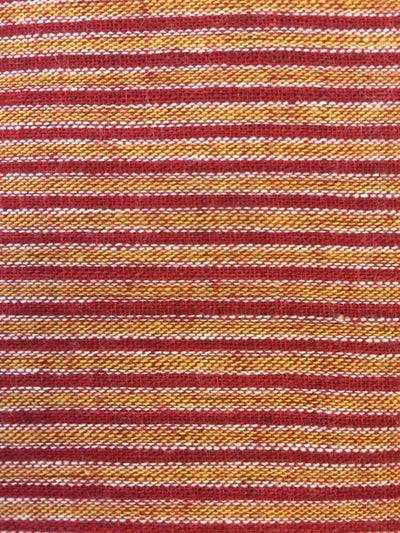 GEOMETRIC FABRIC : ALIZARIN RED : ANAR YELLOW : KORA